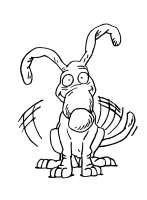 A coloring page of the rugrats